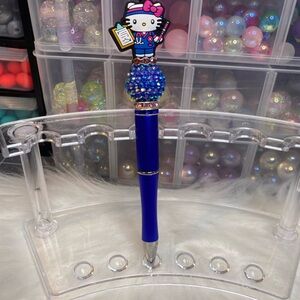 Blue Hello Kitty Beaded Pen